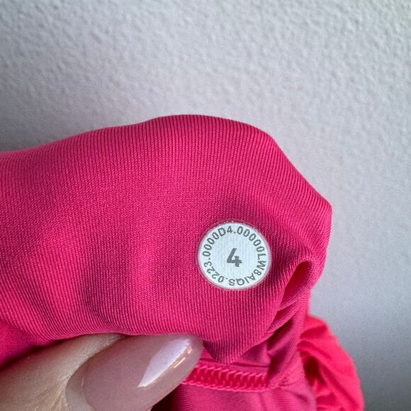 Lululemon Athletica Lip Gloss Pink Mesh Pleats Mini Tennis Skirt Women's Size 4 - Picture 5 of 5